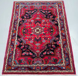 Pure wool tribal hand knotted Persian Malayer rug 1.6x1.2m Perth