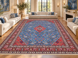 Extra large room size hand knotted Persian Meymeh rug 420x320cm