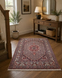 Superfine wool & silk hand knotted Persian Birjand rug 145x100cm