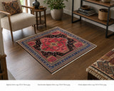 Tribal Persian Hamedan Rug 1.35x1.1m