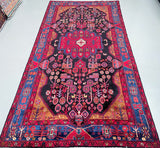 Full room size hand knotted nomadic Persian Nahavand rug 3.35x1.65m Perth