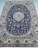 Full room size wool & silk handmade Persian Nain rug 3x2m Perth