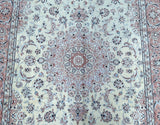 Superfine full room size wool and silk handmade Persian Nain rug 308x200cm Perth