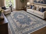 Superfine large room size wool and silk Persian Nain rug 340x220cm Perth