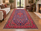 Full room size wool hand knotted tribal Persian Nanaj rug 325x165cm