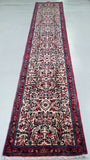 Tree of life design handmade Persian Rudbar hall runner rug 410x85cm