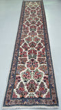 3.8m long fine lambs wool hand knotted Persian Sarough hall runner rug Perth
