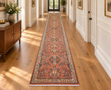Lambs wool handmade Persian Sarough hall runner rug 550x85cm