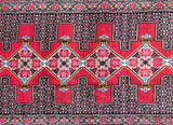 Fine wool handmade Persian Senneh Bijar hall runner rug 360x92cm
