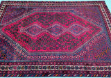 Full Room Size Handmade Vintage Persian Qashghai Shiraz Rug 287x197cm Australia