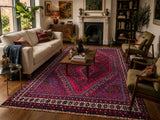 Full Room Size Handmade Vintage Persian Qashghai Shiraz Rug 287x197cm Perth