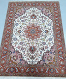 Superb wool and silk genuine handmade Persian Tabriz rug 2x1.5m Perth