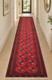 3.3m Long fine camel foot design handmade Persian Turkoman hall runner rug