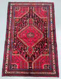 Collectible pure wool handmade Persian Village Tuserkan rug 175x115cm