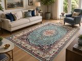 Full room size lambs wool handmade Persian Yazd rug 305x200cm