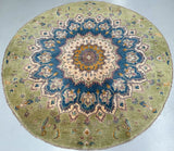 Room Size Pure Wool Hand Knotted Afghan Chobi Round Rug 197x193cm Australia
