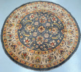 Certified Handmade Round Afghan Rug 186x183cm Australia