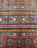Full Room Size Shawl Design Hand Knotted Afghan Super Kazak Rug 278x201cm Shoparug