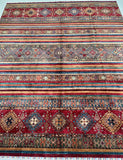 Large Room Size Shawl Design Hand Knotted Afghan Super Kazak Rug 301x250cm Perth