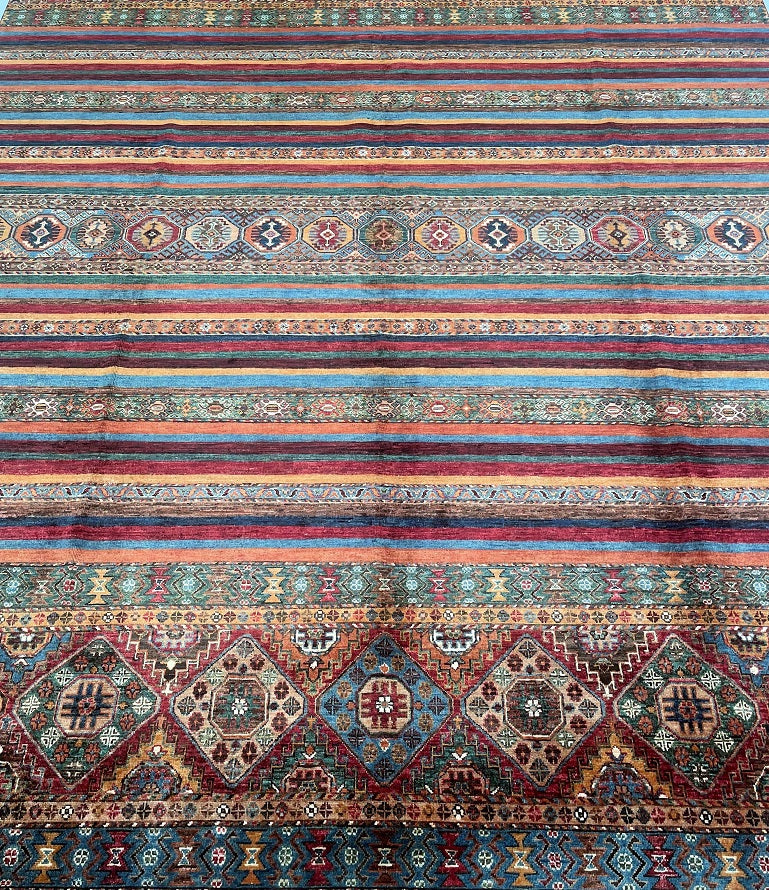Shawl Afghan Super Kazak Rug 3.6x2.7m