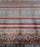 Large Room Size Hand Knotted Afghan Super Kazak Rug 357x267cmShoparug