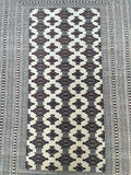 Fine Wool On Silk Base Handmade Persian Turkoman Rug 180x130cm