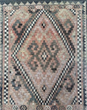 Wool Hand Woven Vintage Afghan Maymaneh Kilim Rug 99x77cm