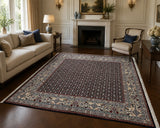 Fine square room size handmade Persian Birjand rug 210x195cm
