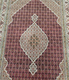 Full Room Size Hand Knotted Oriental Tabriz Mahi Rug 308x203cm Australia
