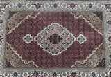 Pure Wool Handmade Indian Jaipur Mahi Tabriz Rug 182x122cm Shoparug