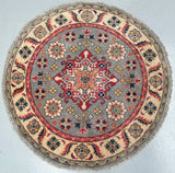 Afghan Kazak Round Rug 1x1m Australia