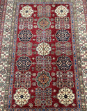 Gorgeous room size lambs wool hand knotted Afghan Super Kazak rug 237x169cm shoparug