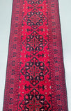 Handmade Wool Tribal Afghan Kunduz Hall Runner Rug 284x88cm Australia