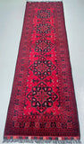 Certified Hand Knotted Afghan Hall Runner 284x88cm Perth