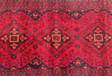 3m Long Hand Knotted Tribal Afghan Kunduz Hall Runner Rug Shoparug