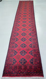 Certified Hand Knotted Afghan Hall Runner 386x78cm Perth