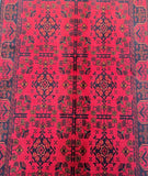 Pure Wool Tribal Genuine Handmade Afghan Kunduz Rug 147x100cm