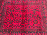 Fine lambs wool hand knotted Afghan Khamyab rug 195x150cm Perth