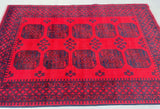 Certified Hand Knotted Afghan Rug 242x161cm Australia