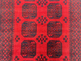 Durable Wool Room Size Handmade Afghan Mazar Rug 242x161cm