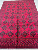 Certified Hand Knotted Afghan Rug 347x243cm Australia