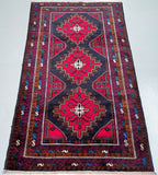 Authentic Handmade Vintage Afghan Balouchi Rug Which Can Also Be Used As A Short Runner.
