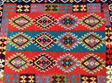 Decorative Hand Woven Boho Tribal Afghan Kyber Kilim Rug 207x156cm Australia