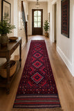 Wool Hand Woven Afghan Mishwani Hall Runner 260x60cm Shoparug