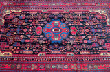 Full room size village handmade vintage Persian Nahavand rug 3x1.7m