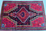 Collectible wool hand knotted Persian village Tuserkan rug 130x90cm