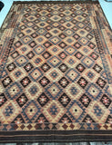 Vintage Afghan Meymaneh Kilim Rug 3.6x2.6m