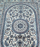 Large room size wool handmade vintage Persian Nain rug 335x240cm Shoparug