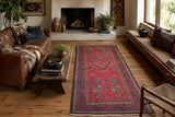 Full room size wool handmade vintage Persian Balouchi rug 3x1.5m