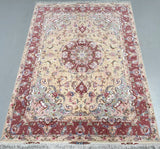 Masterpiece wool & silk on silk handmade Persian Tabriz rug signed 2x1.5m Shoparug